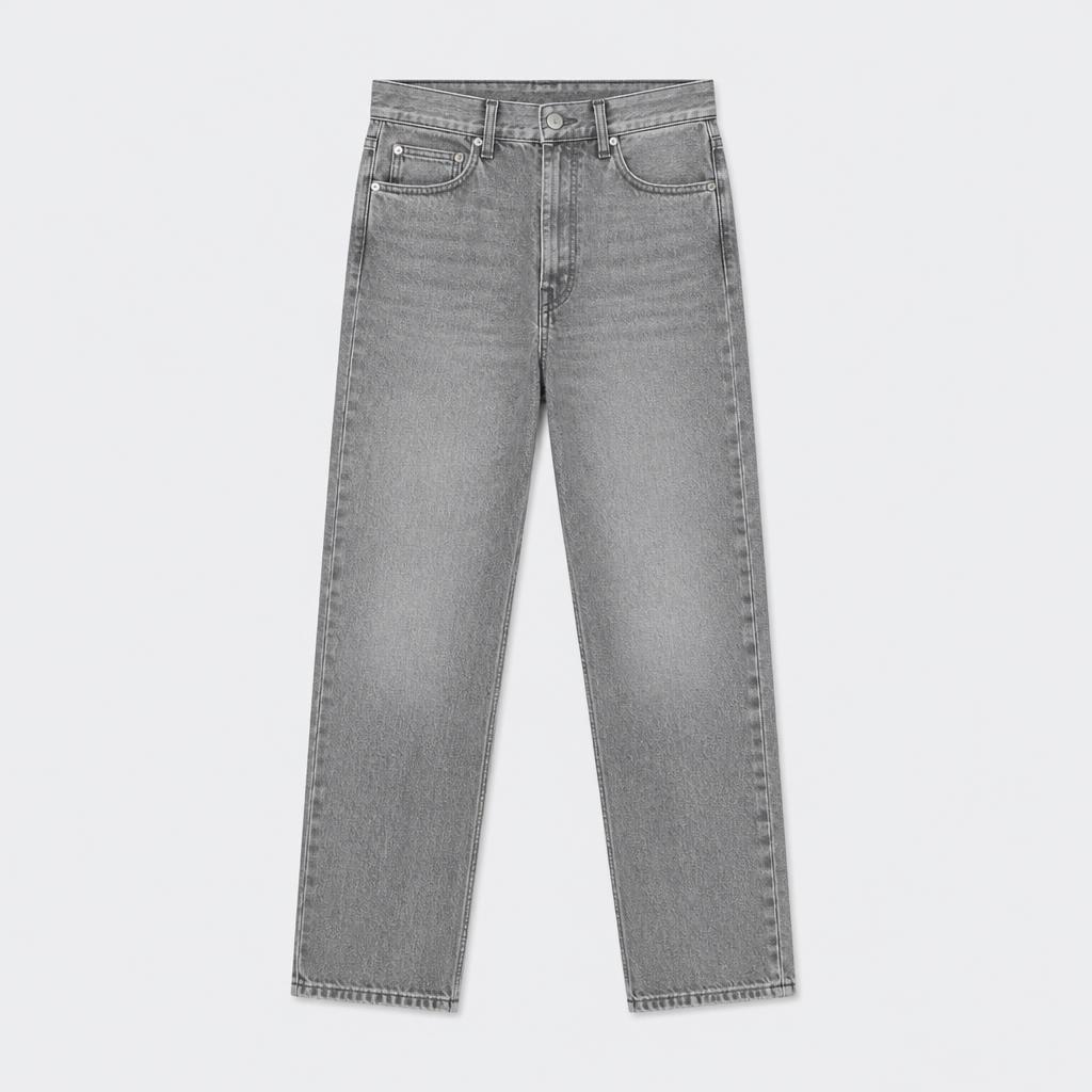 Straight jean, washed grey